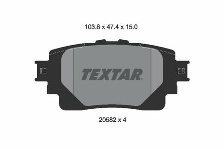 2058201 TEXTAR Комплект тормозных колодок, дисковый тормоз