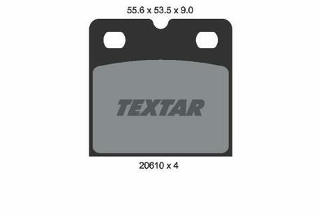 2061005 TEXTAR Комплект тормозных колодок, дисковый тормоз