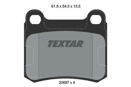 2068703 TEXTAR Комплект тормозных колодок, дисковый тормоз