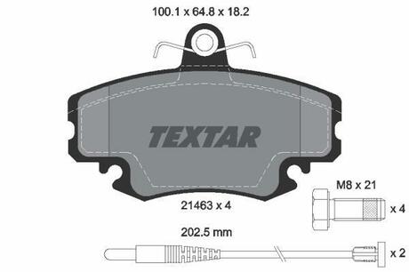 2146304 TEXTAR Комплект тормозных колодок, дисковый тормоз