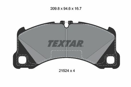 2152401 TEXTAR Комплект тормозных колодок, дисковый тормоз