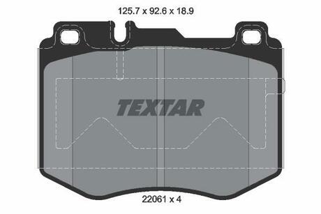 2206101 TEXTAR Комплект тормозных колодок, дисковый тормоз