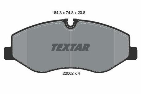 2206201 TEXTAR Комплект тормозных колодок, дисковый тормоз