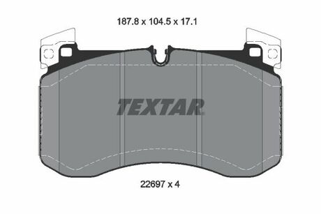 2269701 TEXTAR Комплект гальмівних колодок