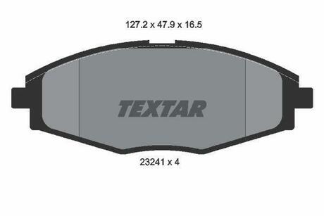 2324102 TEXTAR Комплект гальмівних колодок TEXTAR 2324102