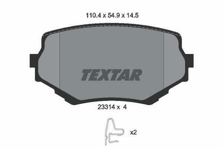 2331401 TEXTAR Комплект тормозных колодок, дисковый тормоз