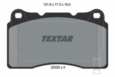 2332501 TEXTAR Комплект тормозных колодок, дисковый тормоз