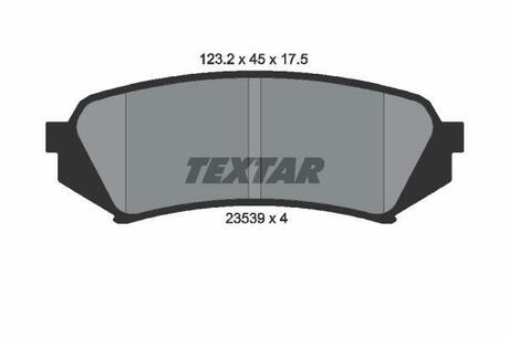 2353902 TEXTAR Комплект тормозных колодок, дисковый тормоз