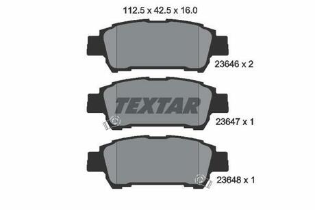 2364601 TEXTAR Комплект тормозных колодок, дисковый тормоз