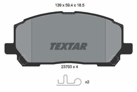2370301 TEXTAR Комплект тормозных колодок, дисковый тормоз