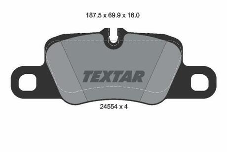 2455402 TEXTAR Комплект тормозных колодок, дисковый тормоз
