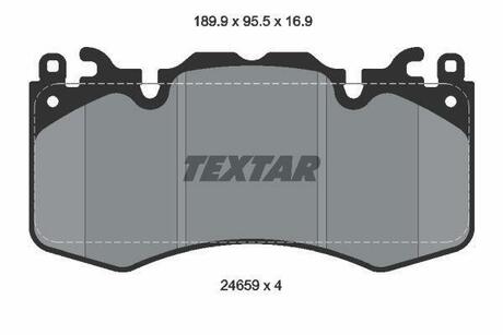 2465901 TEXTAR Комплект тормозных колодок, дисковый тормоз