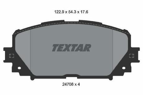 2470801 TEXTAR Комплект тормозных колодок, дисковый тормоз