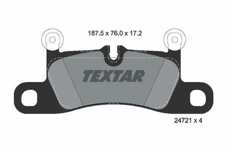 2472101 TEXTAR Комплект тормозных колодок, дисковый тормоз