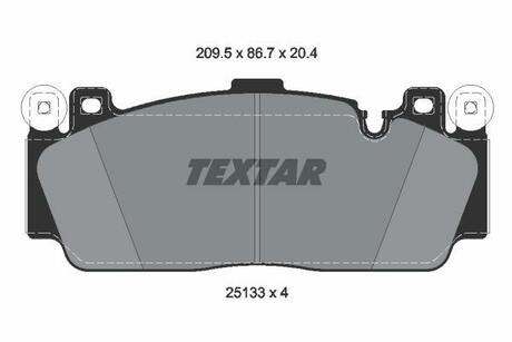 2513301 TEXTAR Комплект гальмівних колодок TEXTAR 2513301
