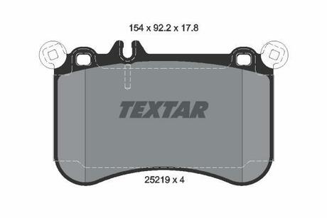 2521901 TEXTAR Комплект тормозных колодок, дисковый тормоз