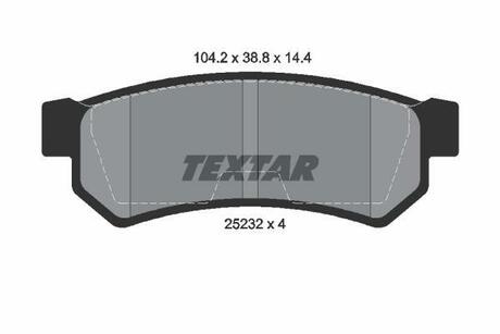 2523201 TEXTAR Комплект тормозных колодок, дисковый тормоз
