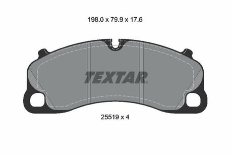 2551901 TEXTAR Комплект тормозных колодок, дисковый тормоз