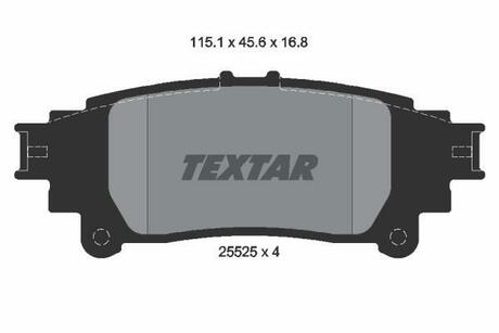 2552501 TEXTAR Комплект тормозных колодок, дисковый тормоз