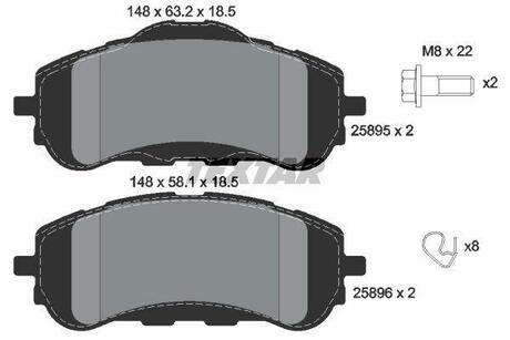 2589501 TEXTAR Гальмівні колодки дискові