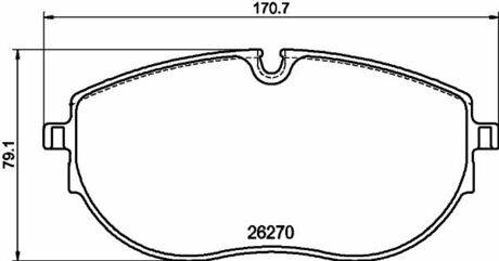 2627001 TEXTAR Комплект гальмівних колодок TEXTAR 2627001