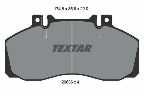 2983506 TEXTAR Комплект тормозных колодок, дисковый тормоз