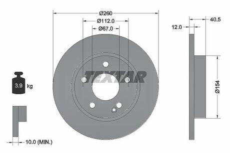 92091203 TEXTAR Тормозной диск
