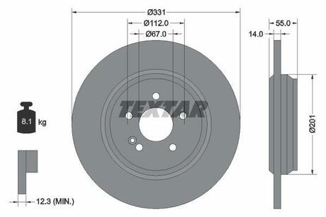 92103303 TEXTAR Тормозной диск