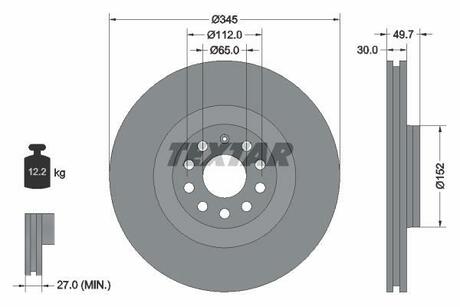 92120603 TEXTAR Тормозной диск