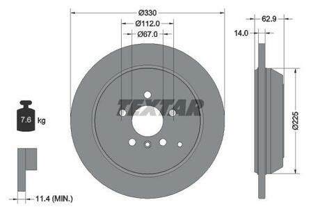 92150803 TEXTAR Тормозной диск