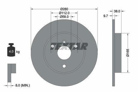 92155503 TEXTAR Тормозной диск