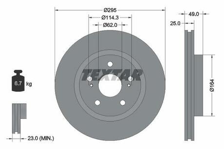 92156503 TEXTAR Тормозной диск