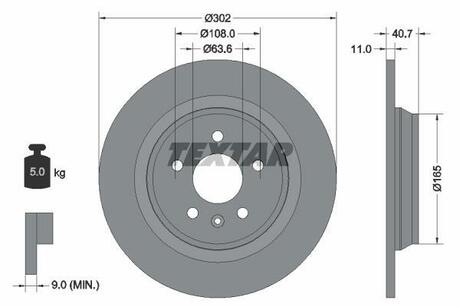 92162903 TEXTAR Тормозной диск