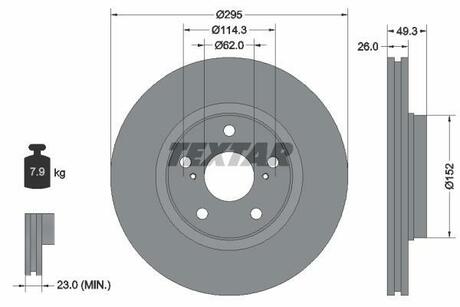 92163903 TEXTAR Тормозной диск