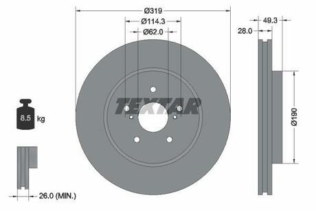 92171503 TEXTAR Тормозной диск