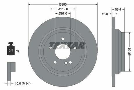 92176503 TEXTAR Тормозной диск