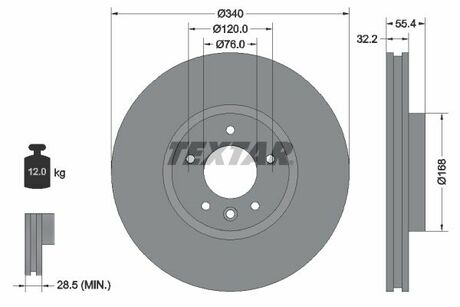 92230305 TEXTAR Тормозной диск