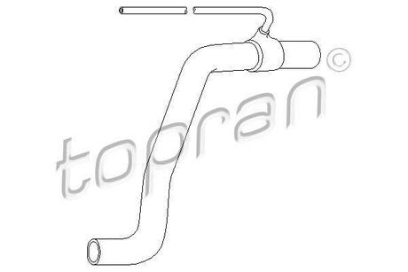 107 346 TOPRAN / HANS PRIES Патрубок с-ми охолодження VW Passat 1,6D/1,9D 88-93/ E 1,8 88-91/ E 2,0