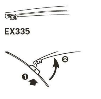 EX335 Trico Щетка стеклоочистителя каркасная задняя 330mm (13\\) ExactFit Rear ()