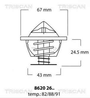 86 202 682 TRISCAN Термостат с прокладкой DB Vario, 405-609D