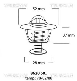 86 205 078 TRISCAN Термостат Honda Accord 2.2 2295 F22B4/B5 09/93-