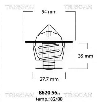 86205682 TRISCAN Термостат Citroen/Peugeot  1.8D-2.0D  85- TRISCAN 86205682 оригінальна запчастина