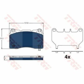 GDB2198BTE TRW Комплект тормозных колодок, дисковый тормоз