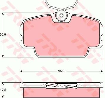 GDB434 TRW Комплект тормозных колодок, дисковый тормоз
