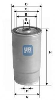 24.012.00 UFI Фільтр паливний HYUNDAI ACCENT III 1.5 CRDi 06- (вир-во UFI)