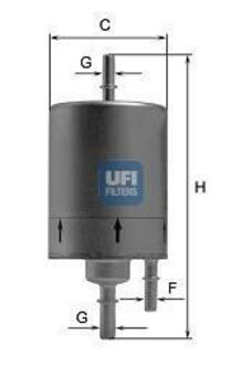 31.831.00 UFI Фільтр паливний AUDI A4, A6 2.0-3.0 TFSI, 2.8-4.2 FSI 04-11 (вир-во UFI)