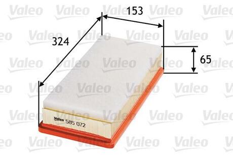 585072 Valeo Фильтр воздушный