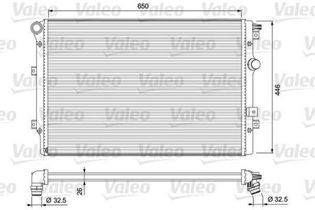 701728 Valeo Радіатор системи охолодження VW Sharan 2.0 TDI 10- VALEO 701728 оригінальна запчастина