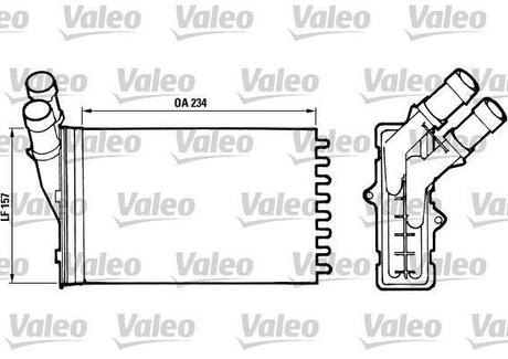 812005 Valeo Теплообменник, отопление салона