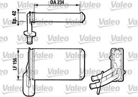 812031 Valeo Радіатор обігрівача